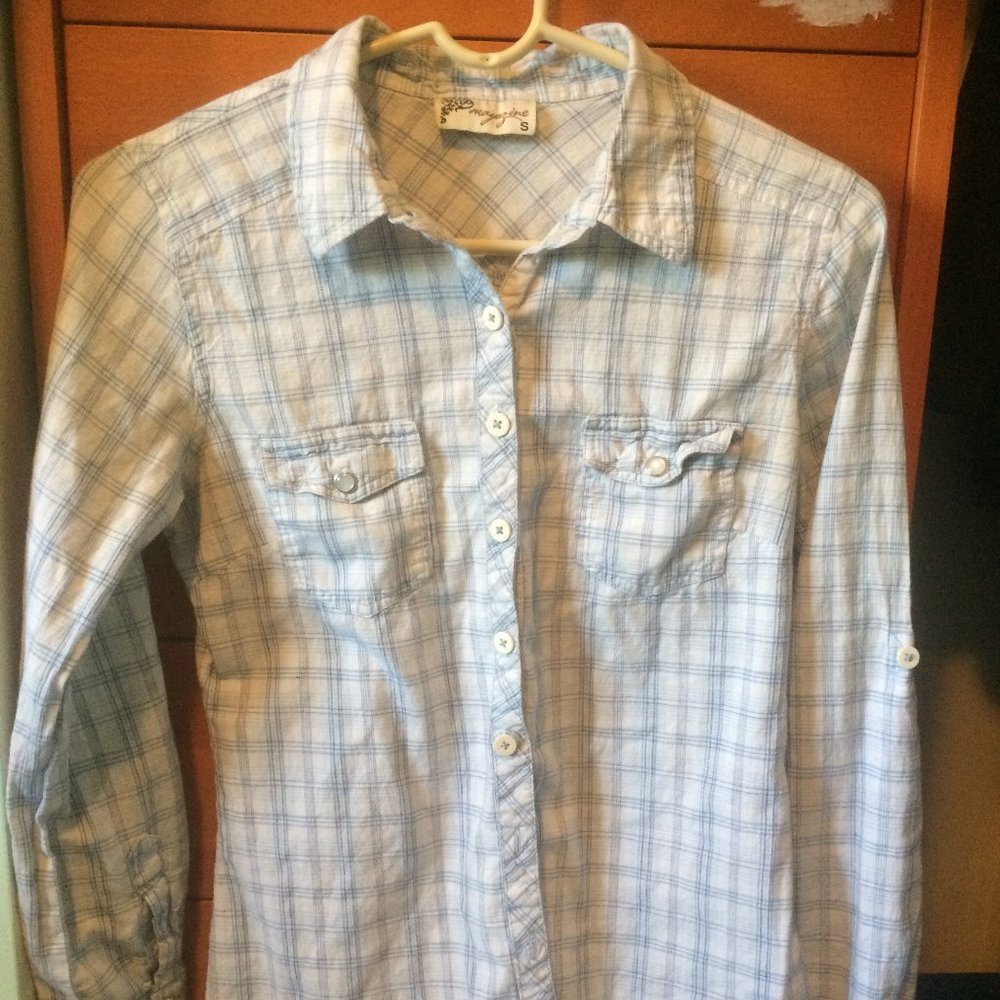 Light blue Flannel button-down